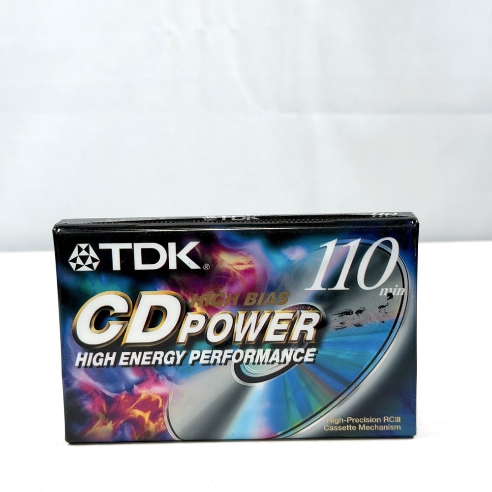 TDK CD Power 110 High Bias IECII/Type II High Energy Cassette Tape 110 min